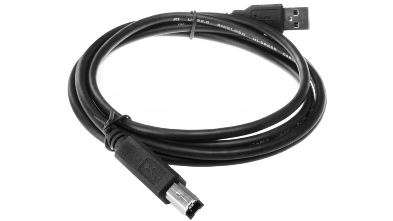 Kabel ACT USB 2.0 A male - USB B male 1 meter