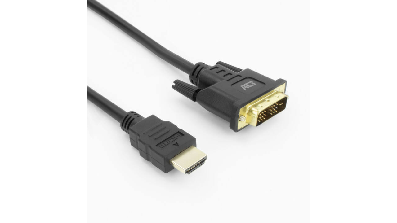 Adapterkabel ACT HDMI-A male naar DVI-D male 1 meter