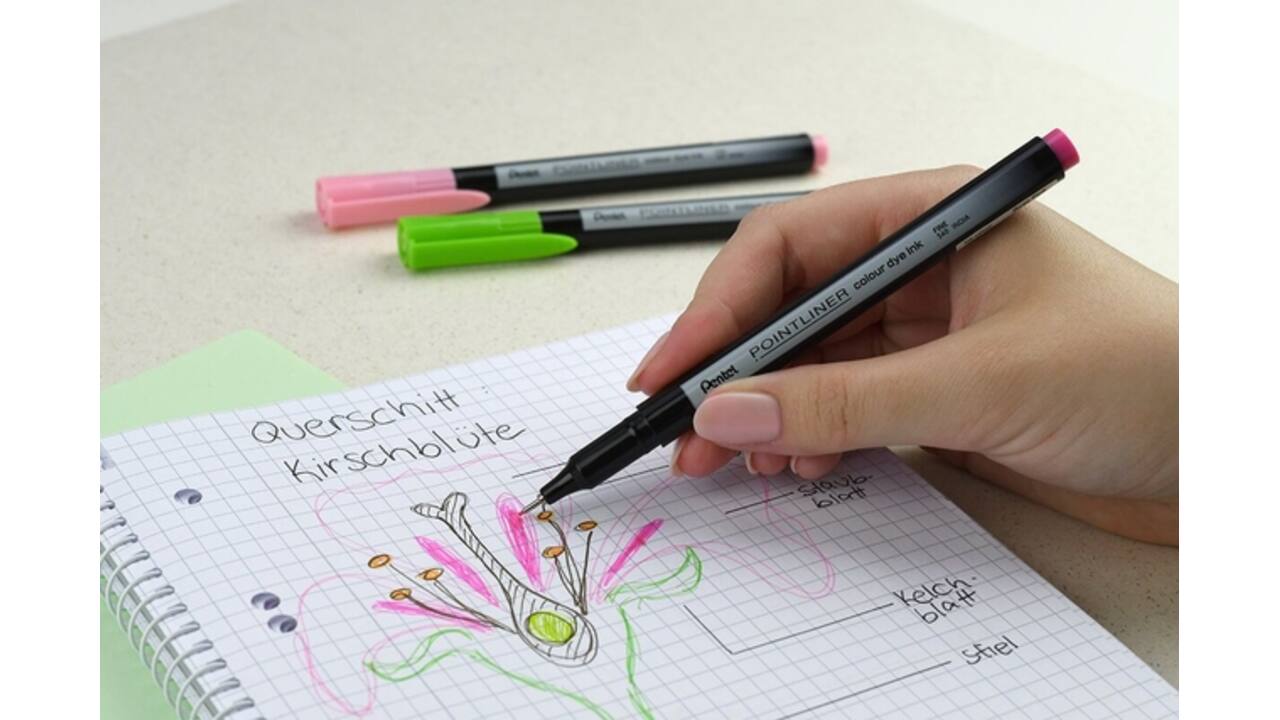 Fineliner Pentel Pointliner S40-A fijn zwart