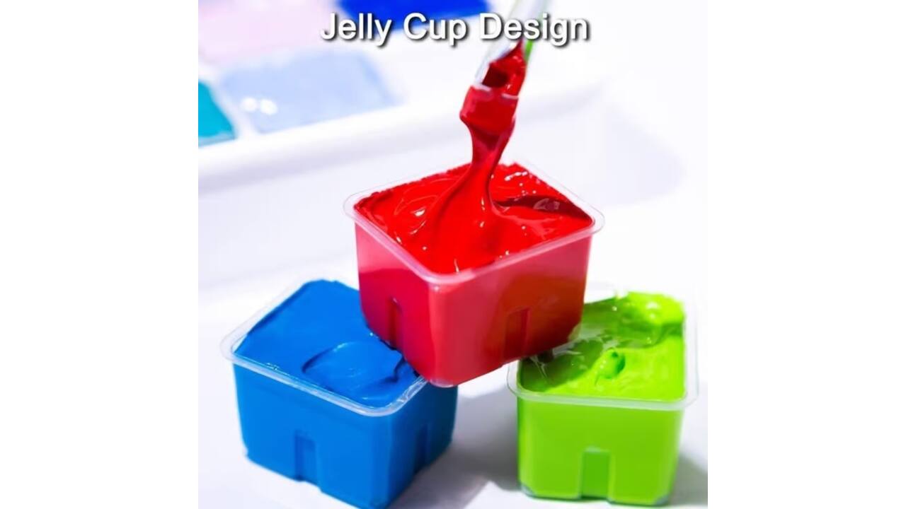 Gouache HIMI 56 kleuren 30gr inclusief neon en matellic opbergbox wit