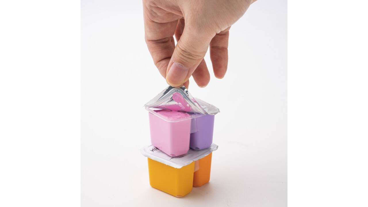 Gouache HIMI Twin cups 36 kleuren 12gr opbergbox lila