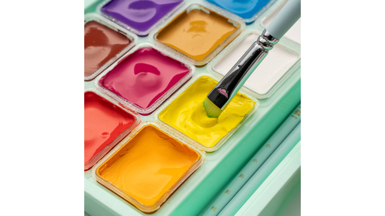 Gouache HIMI 18 kleuren 30gr opbergbox groen