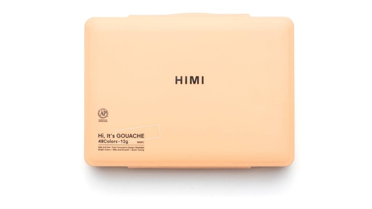 Gouache HIMI twin cups 48 kleuren 12gr opbergbox Peach Fuzz