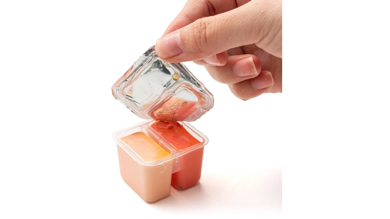 Gouache HIMI twin cups 48 kleuren 12gr opbergbox Peach Fuzz