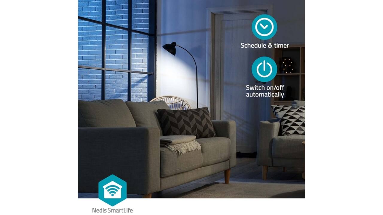 Slimme stekker Nedis Smartlife Wifi 3 stuks wit