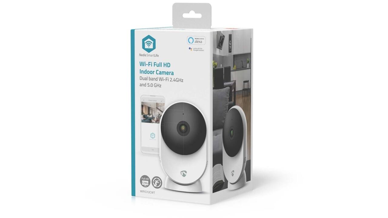 Beveiligingscamera Nedis Smartlife Wifi indoor 3MP Full HD 1296p wit