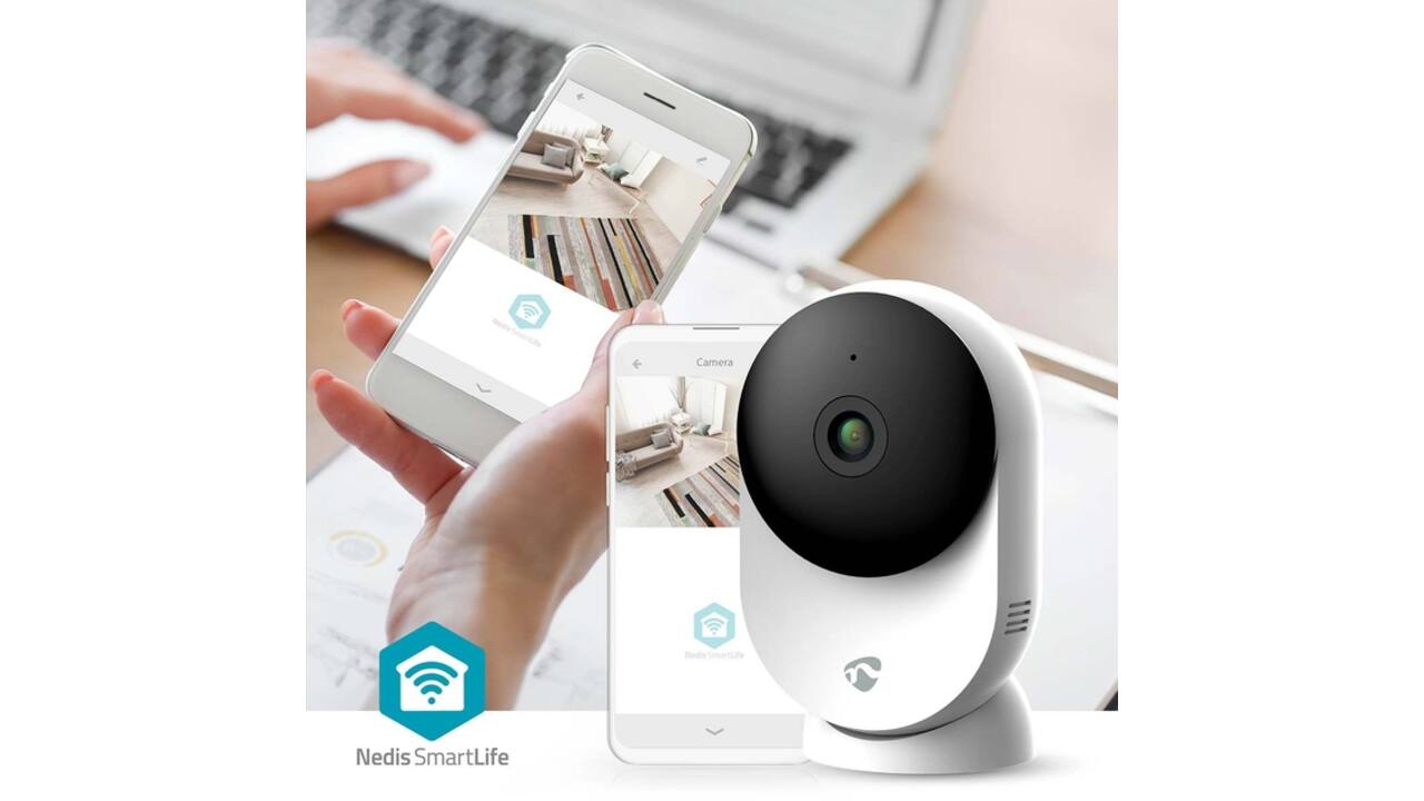 Beveiligingscamera Nedis Smartlife Wifi indoor 3MP Full HD 1296p wit