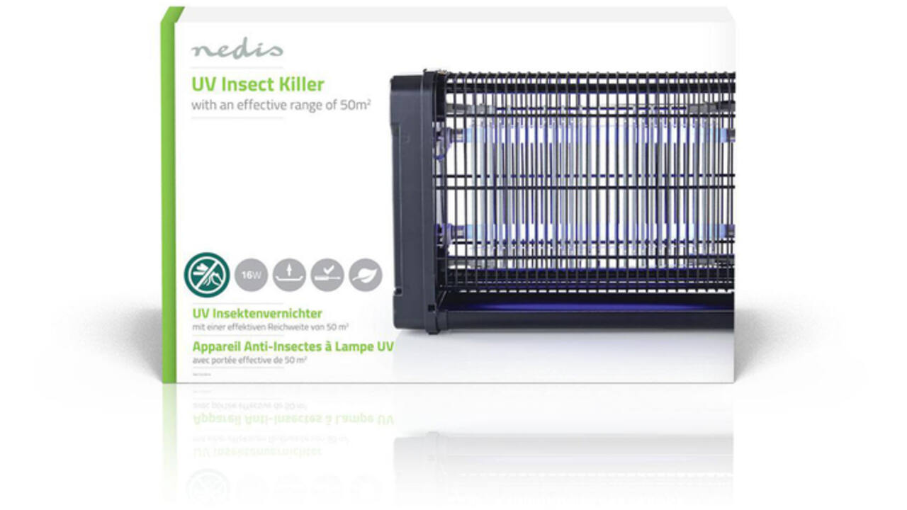 Insectenlamp Nedis electrisch 2x8watt 50M2 zwart