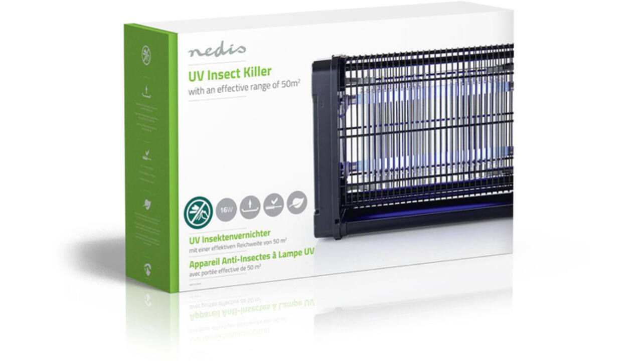 Insectenlamp Nedis electrisch 2x8watt 50M2 zwart