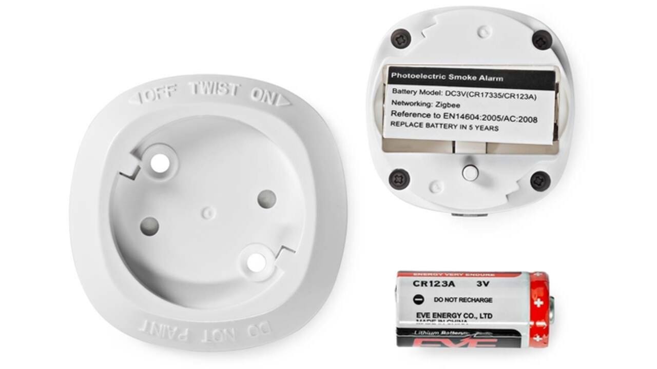 Rookmelder Nedis Smartlife Zigbee 3.0 Wifi 10 jaar sensor wit