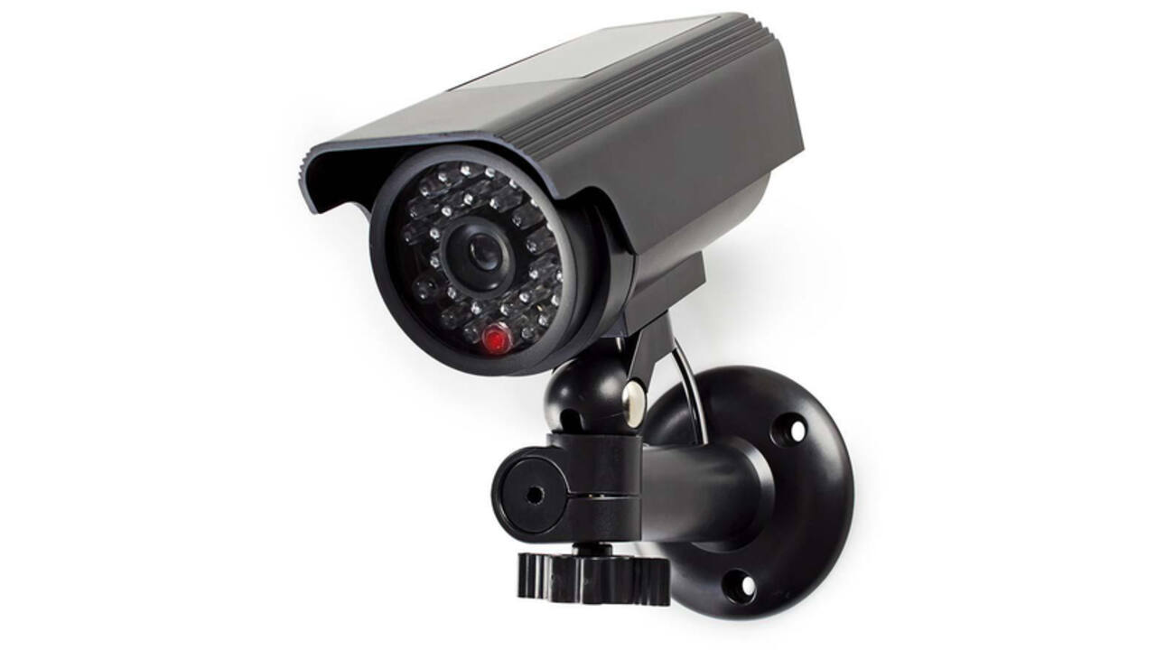 Dummy beveiligingscamera Nedis bullet solar buiten grijs