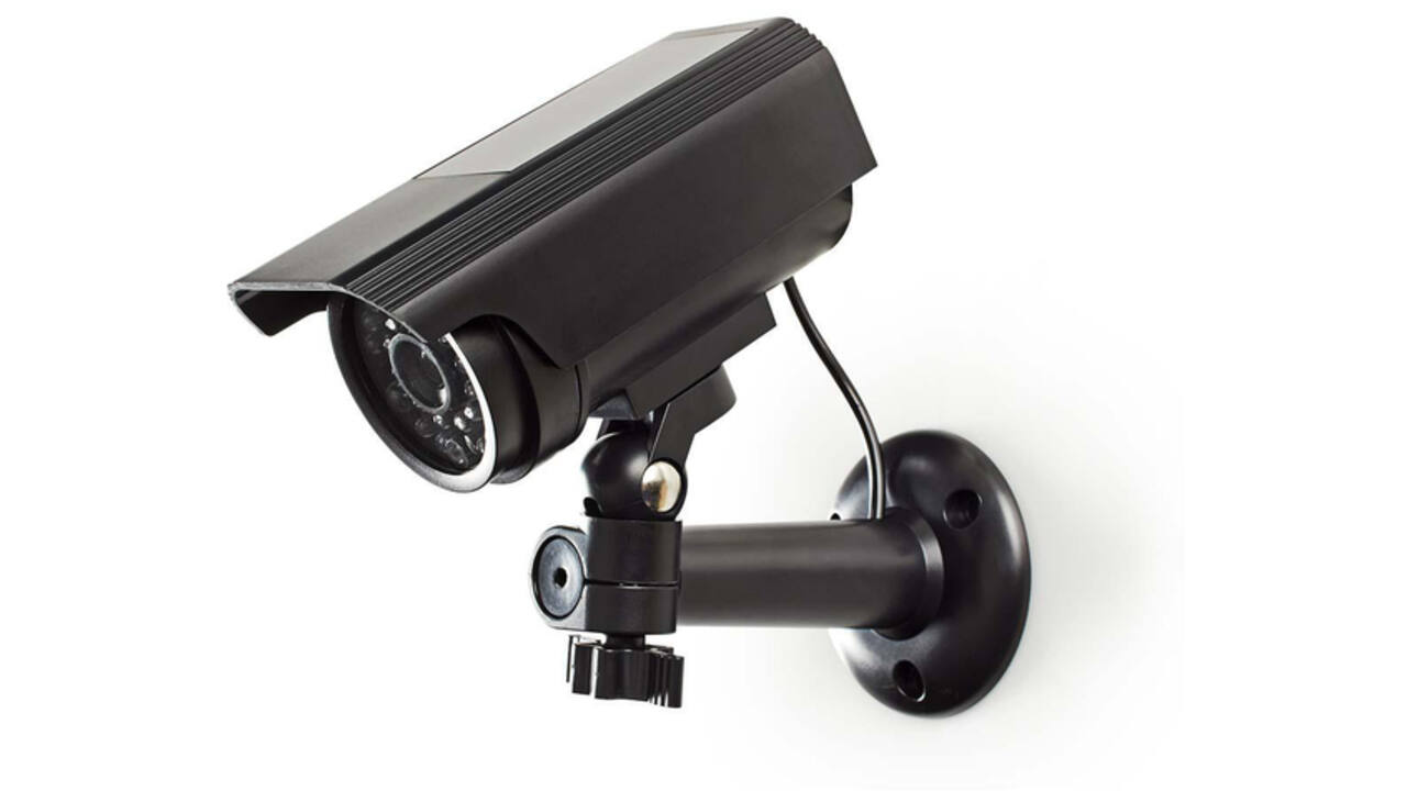 Dummy beveiligingscamera Nedis bullet solar buiten grijs