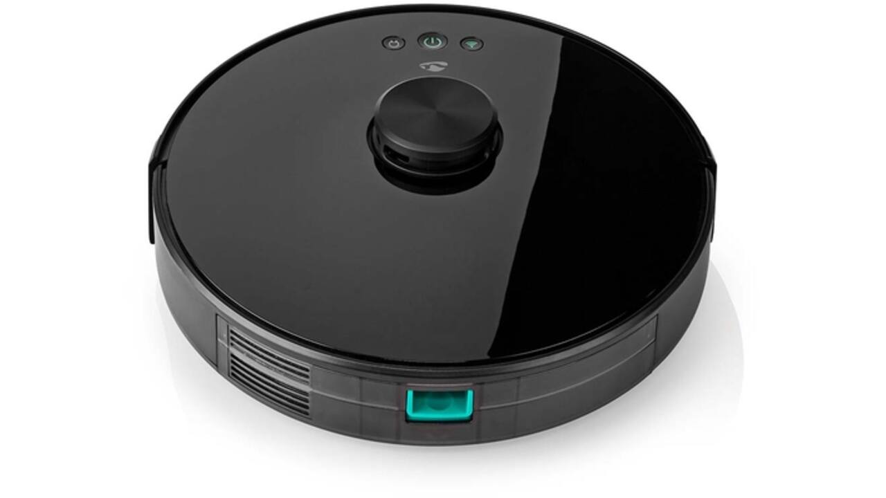Robotstofzuiger Nedis Smartlife wifi laser 3-in-1 zwart