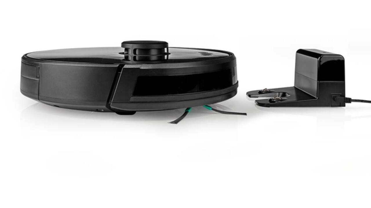 Robotstofzuiger Nedis Smartlife wifi laser 3-in-1 zwart