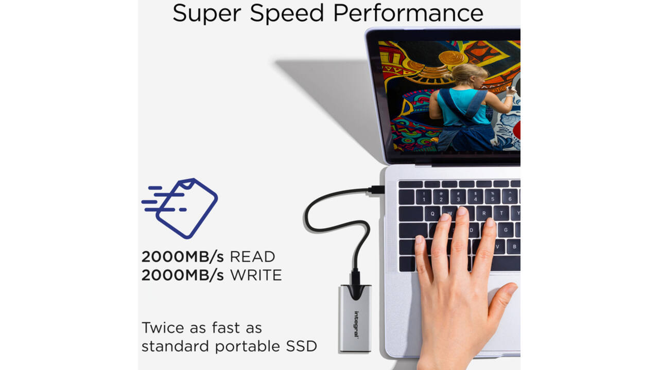 SSD Integral SlimXpress Portable USB-C 500GB