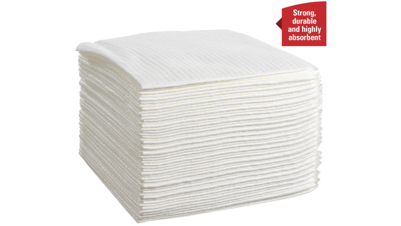 Poetsdoek WypAll X80 PowerClean 305x317mm 4x50vel wit 8388
