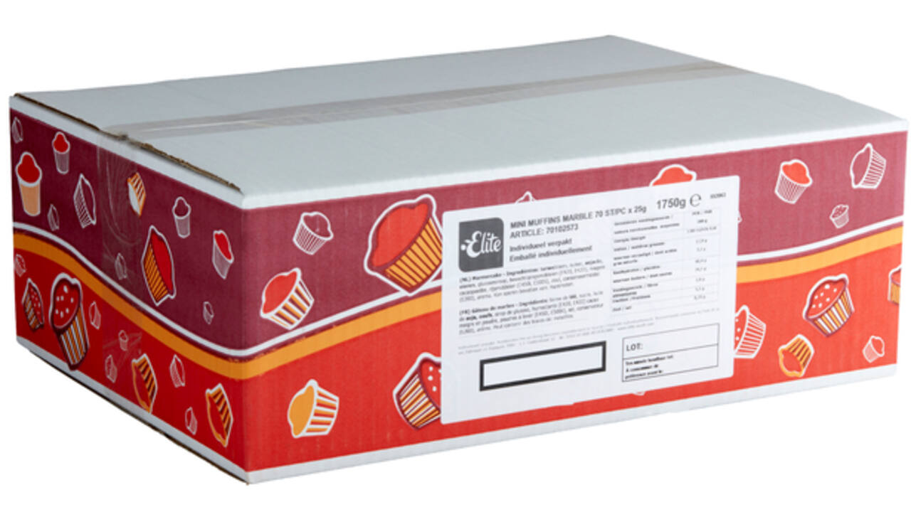 Muffins Elite mini marble 70 stuks