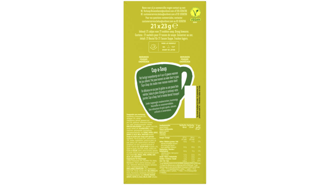 Cup-a-Soup Knorr erwtensoep 21x175ml