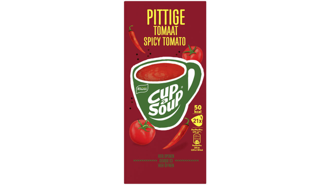 Cup-a-Soup Knorr pittige tomaat 21x175ml.