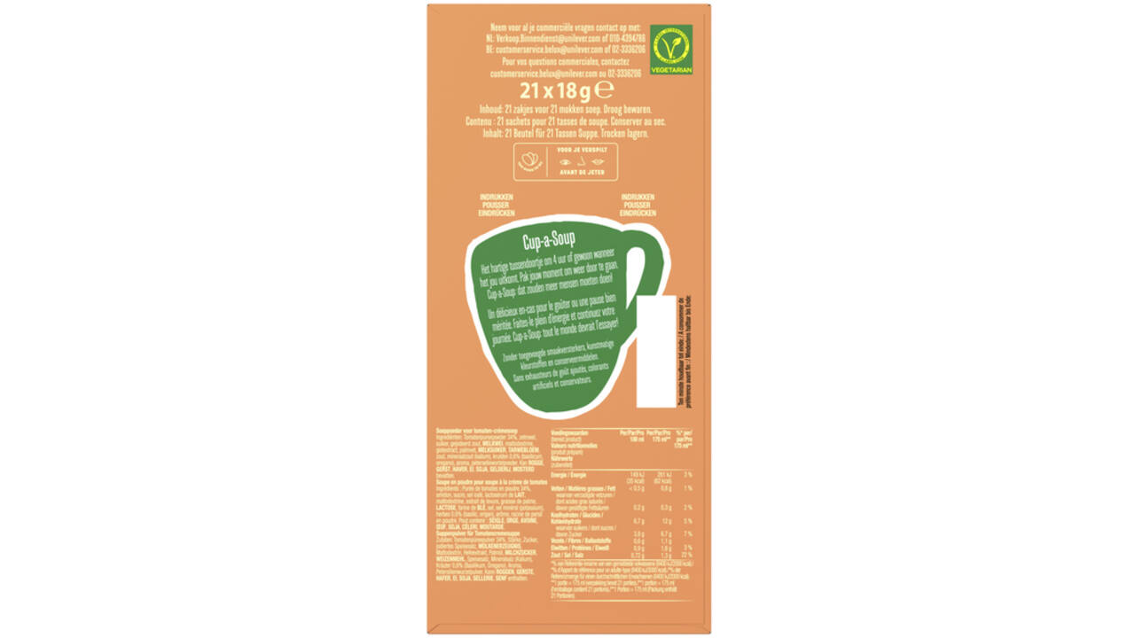 Knorr Cup-a-Soup Tomaten Crème.