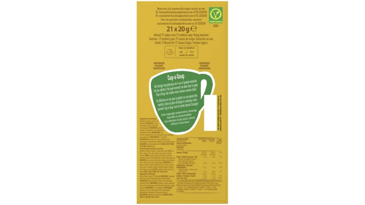 Cup-a-Soup Knorr mosterd 21x175ml