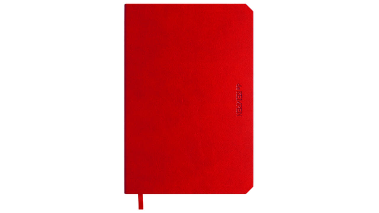 Notitieboek de KEMPEN Poppy 110x160mm blanco 160 pagina's 90gr rood