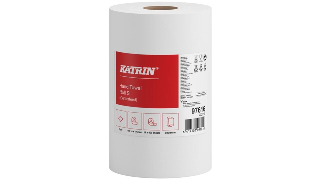 Poetspapier Katrin Plus klein 1-laags 400 vel wit 97616