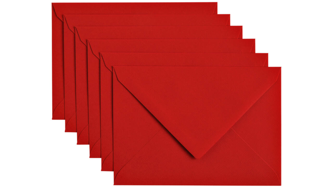 Envelop Papicolor C6 114x162mm rood