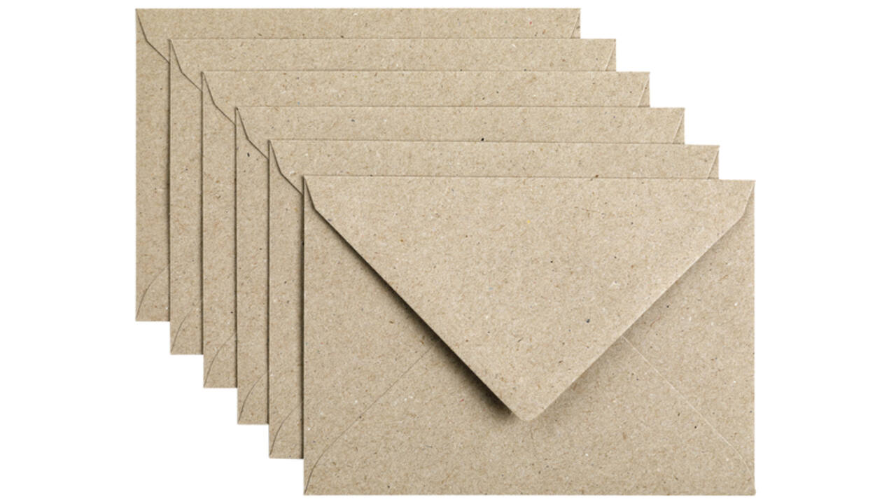 Envelop Papicolor C6 114x162mm kraft grijs