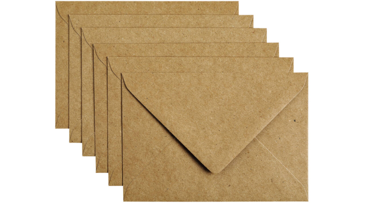 Envelop Papicolor C6 114x162mm kraft bruin