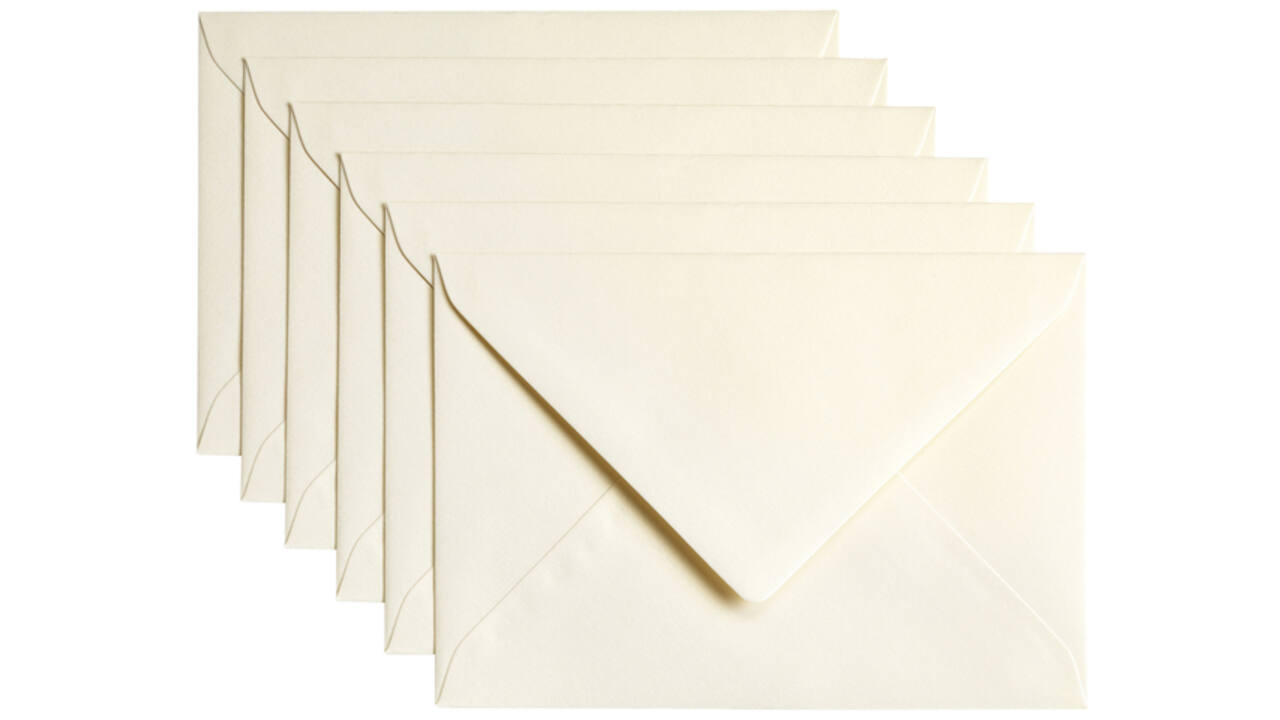 Envelop Papicolor C6 114x162mm metallic ivoor