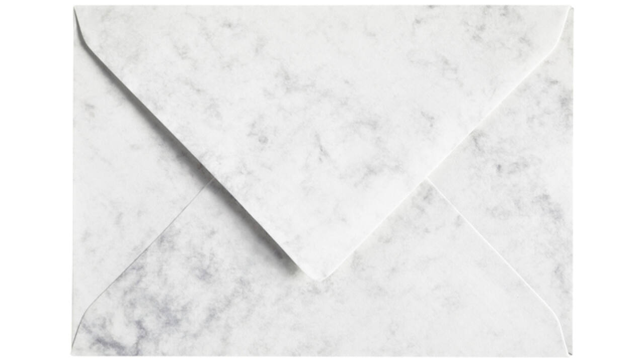 Envelop Papicolor C6 114x162mm marble grijs