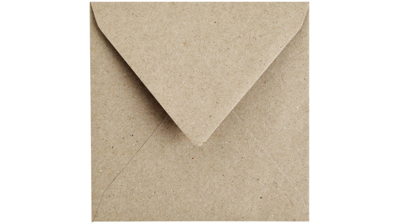 Envelop Papicolor 140x140mm kraft grijs