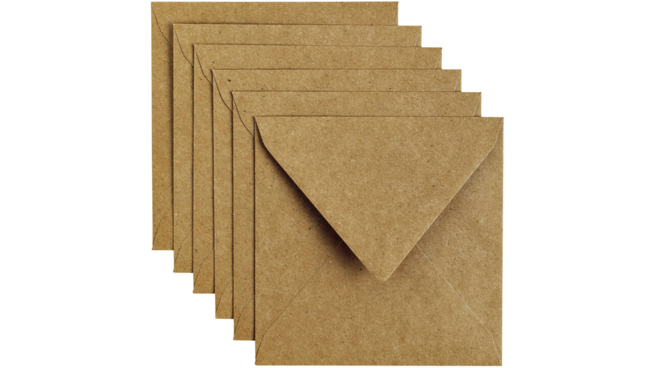 Envelop Papicolor 140x140mm kraft bruin