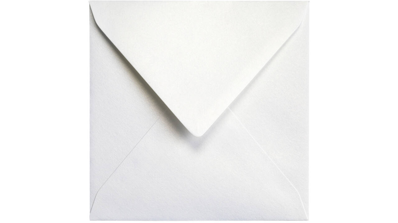 Envelop Papicolor 140x140mm metallic parelwit