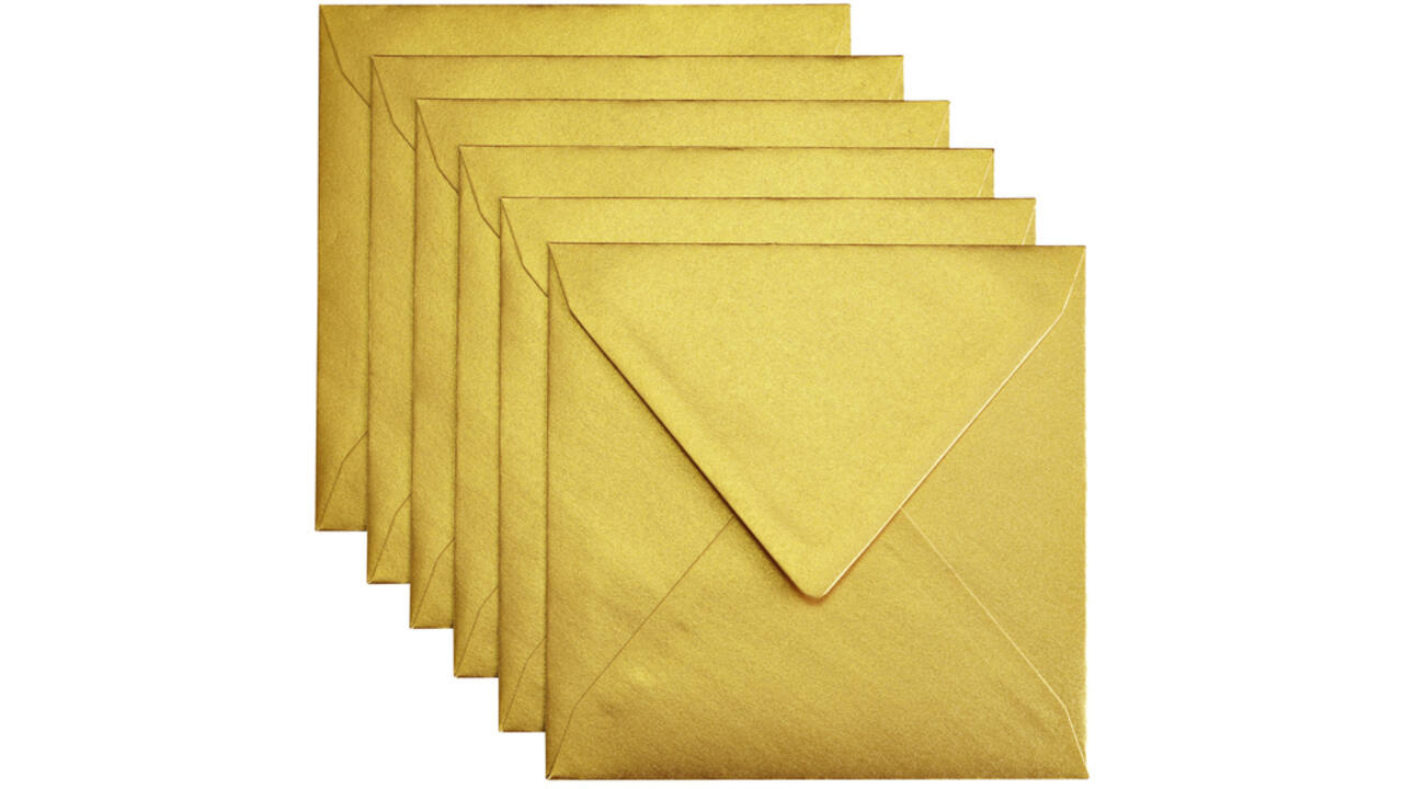 Envelop Papicolor 140x140mm metallic goud