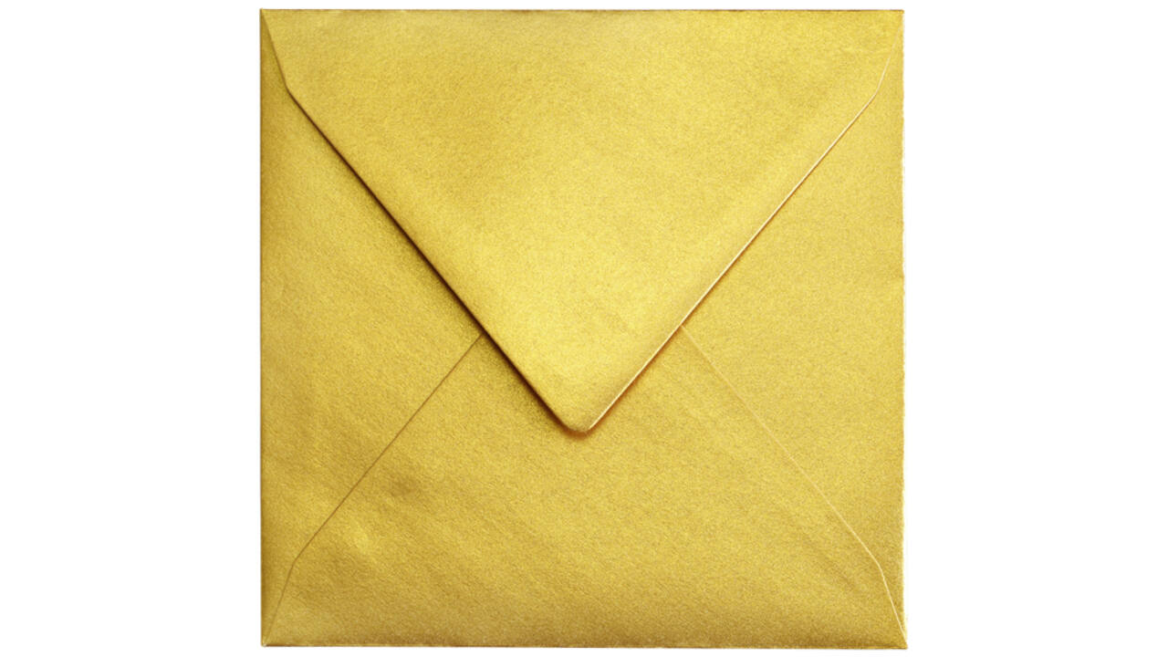 Envelop Papicolor 140x140mm metallic goud