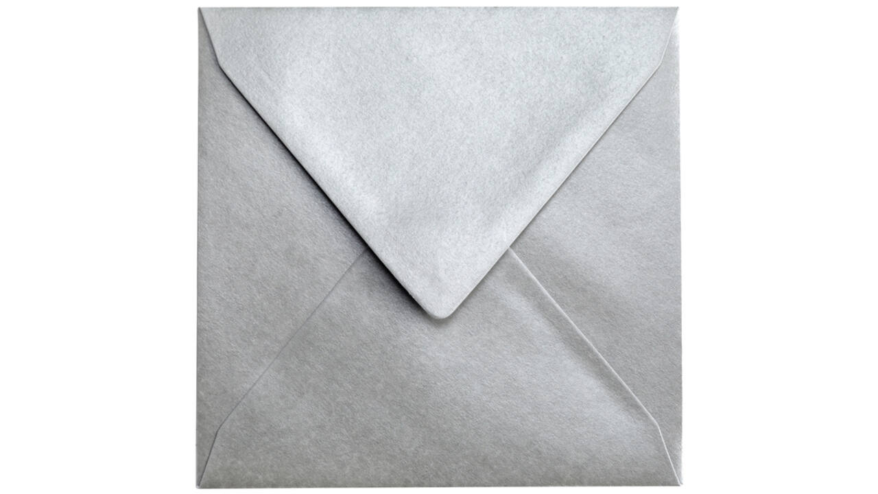 Envelop Papicolor 140x140mm metallic zilver