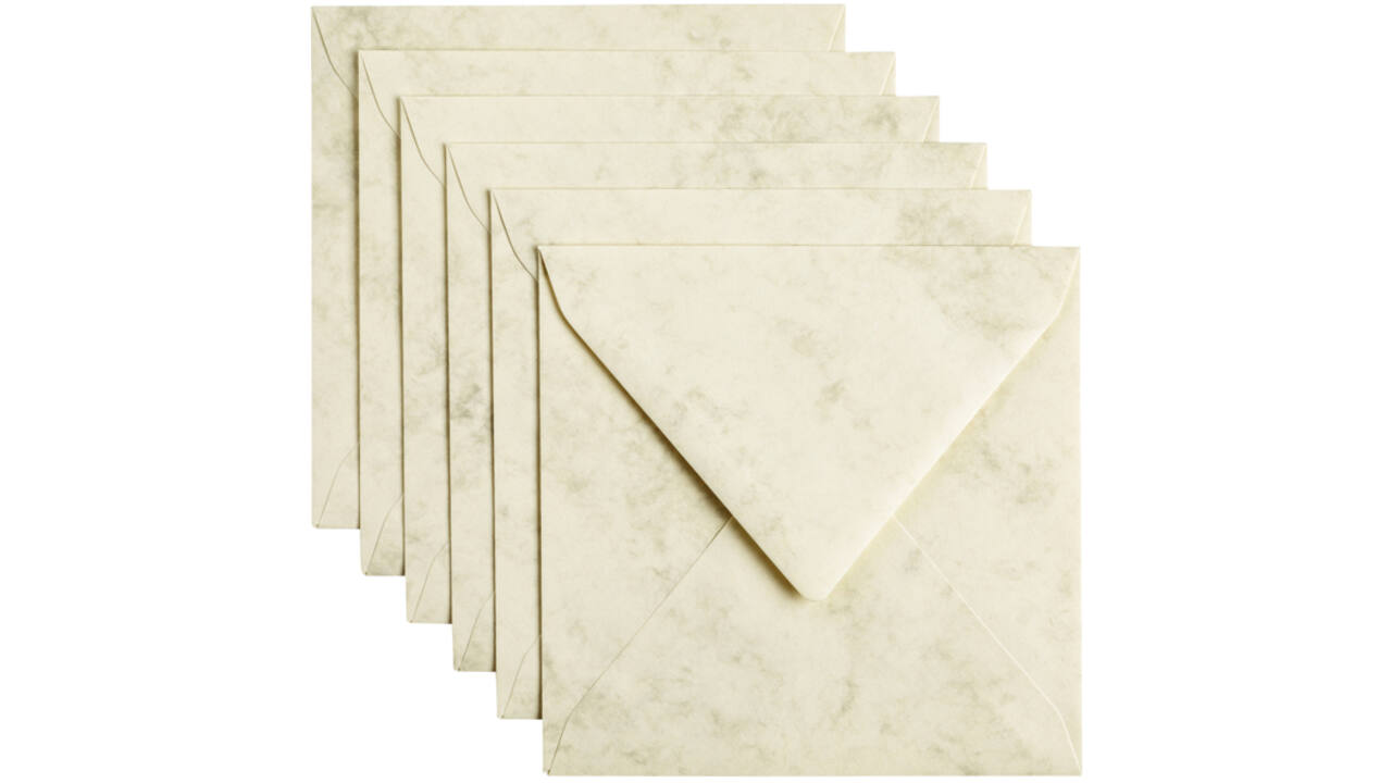 Envelop Papicolor 140x140mm marble ivoor