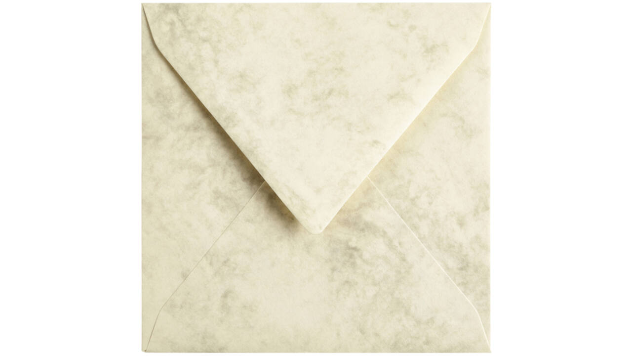 Envelop Papicolor 140x140mm marble ivoor