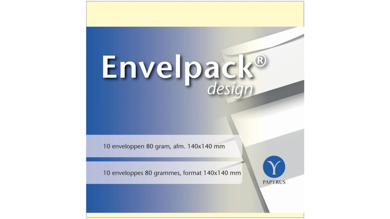 Envelop Papyrus Envelpack Design vierkant 140x140mm ivoor 894410