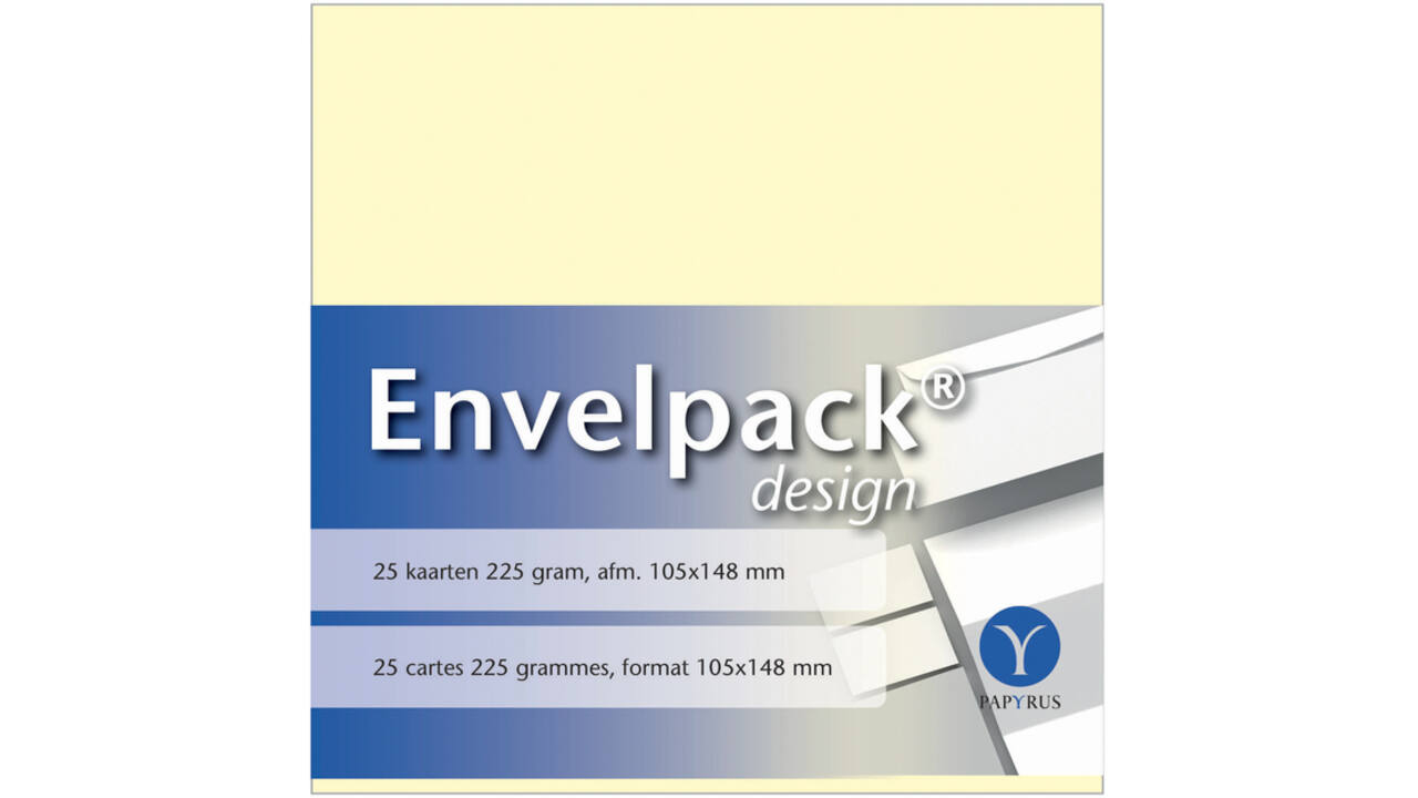 Dubbele kaart Papyrus Envelpack Design A6 105x148mm ivoor 894450