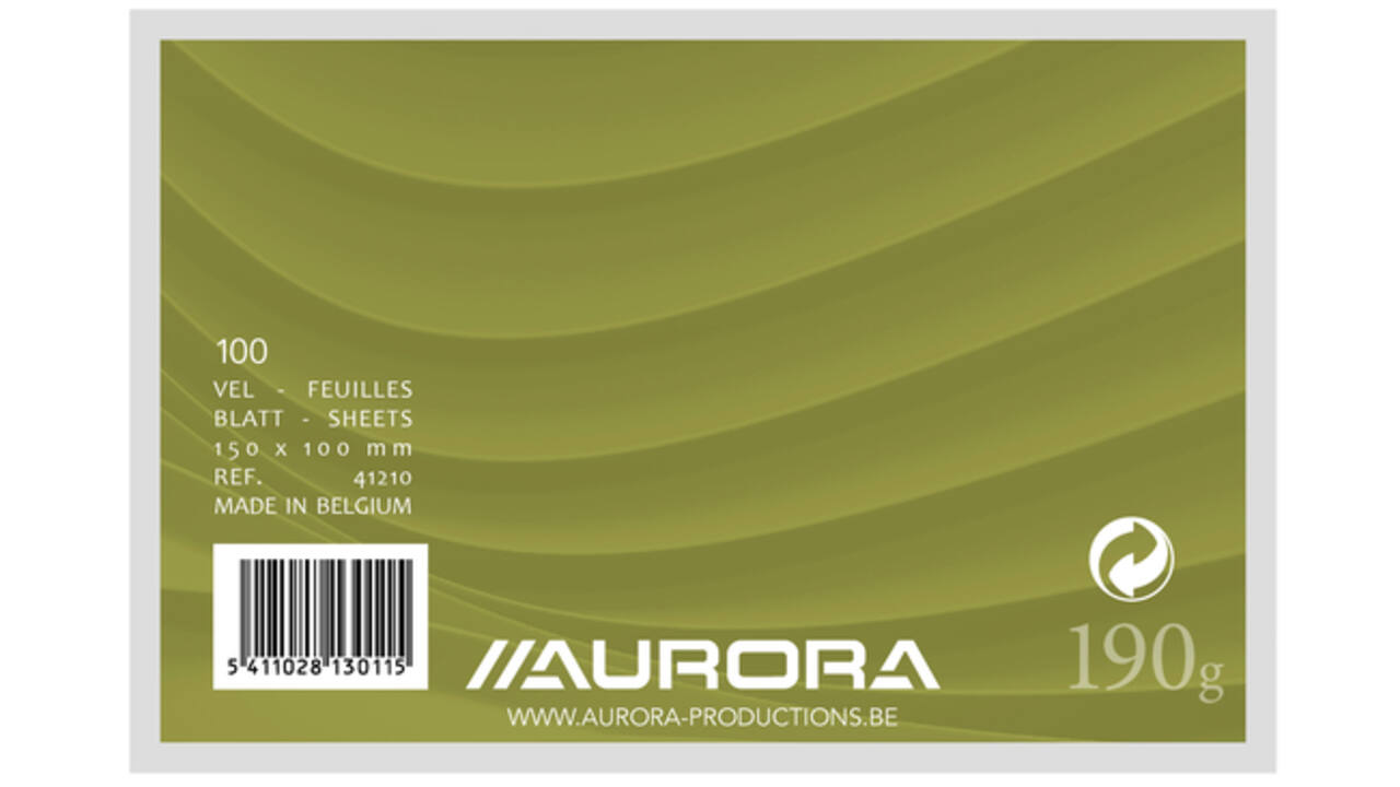 Systeemkaart Aurora 150x100mm blanco 190gr wit