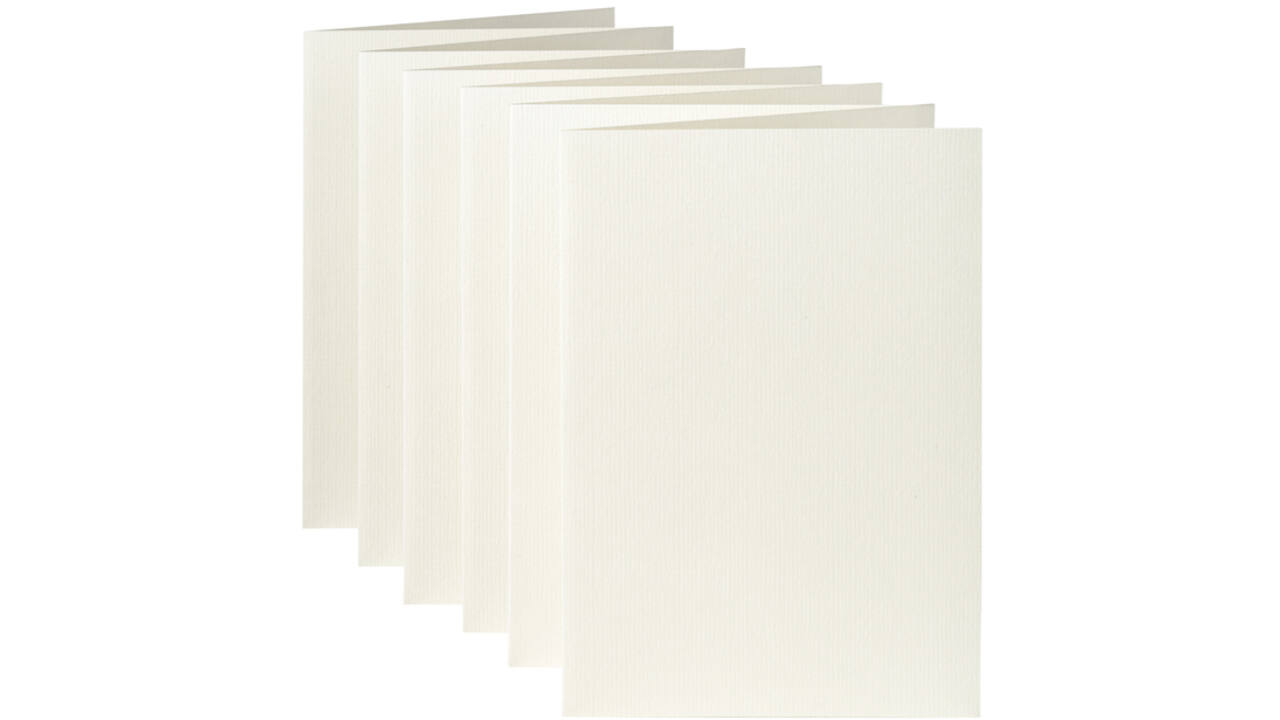 Correspondentiekaart Papicolor dubbel 105x148mm anjerwit pak à 6 stuks