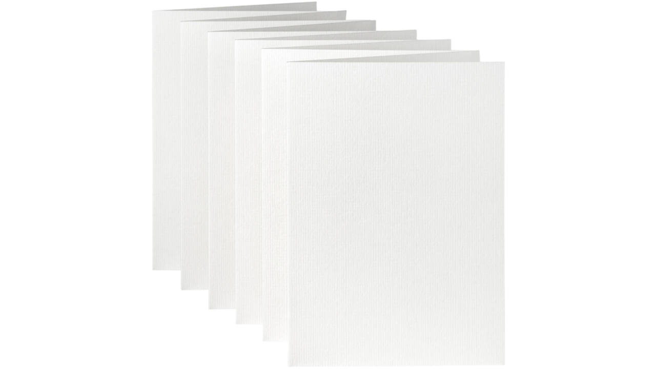Correspondentiekaart Papicolor dubbel 105x148mm hagelwit pak à 6 stuks
