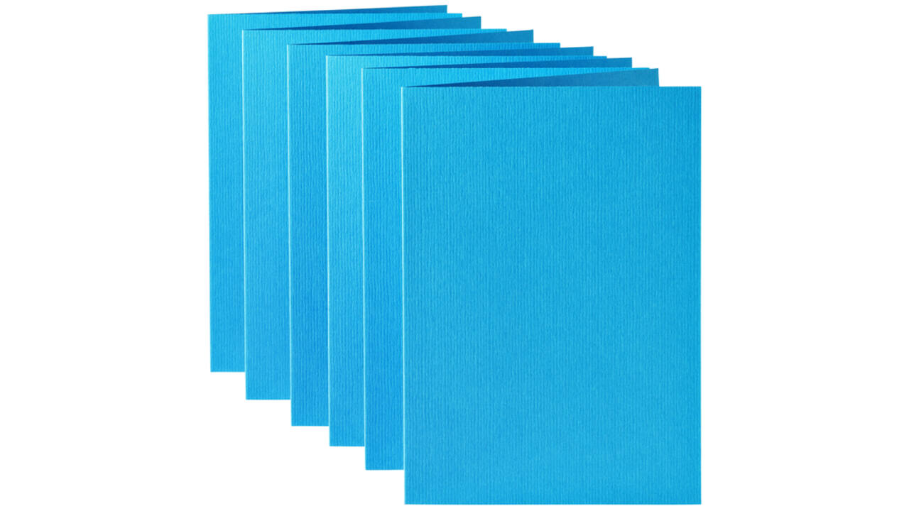Correspondentiekaart Papicolor dubbel 105x148mm hemelsblauw pak à 6 stuks
