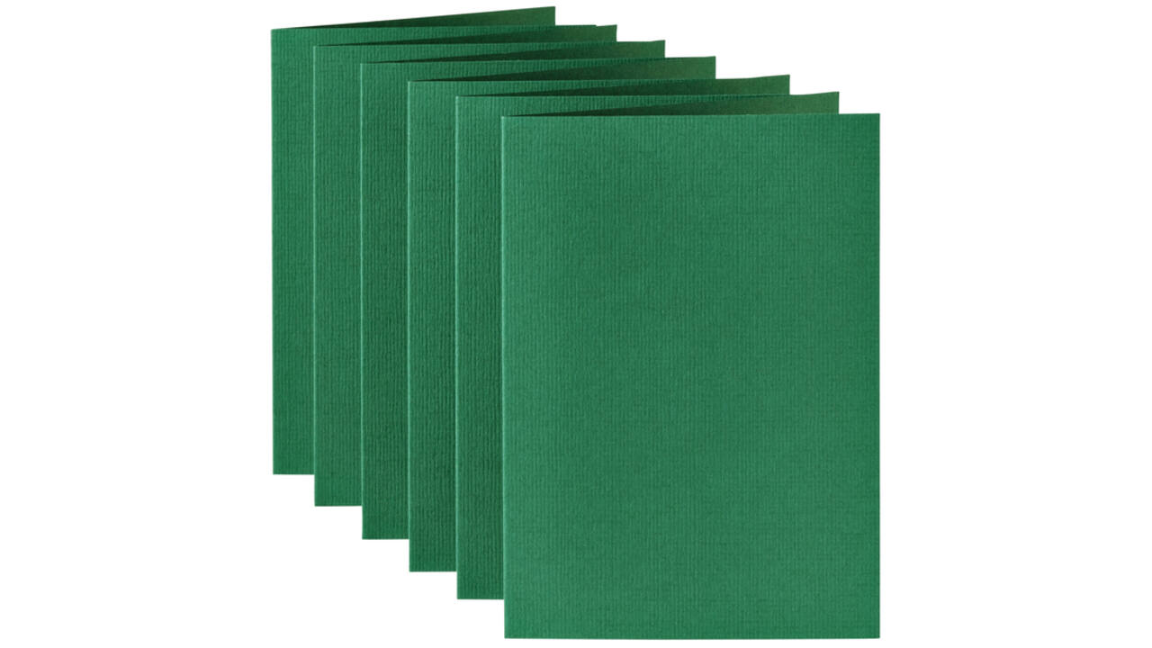 Correspondentiekaart Papicolor dubbel 105x148mm dennengroen pak à 6 stuks