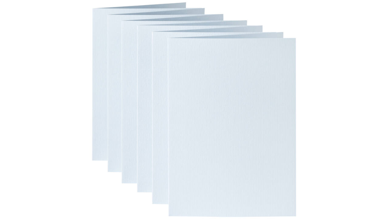 Correspondentiekaart Papicolor dubbel 105x148mm babyblauw pak à 6 stuks