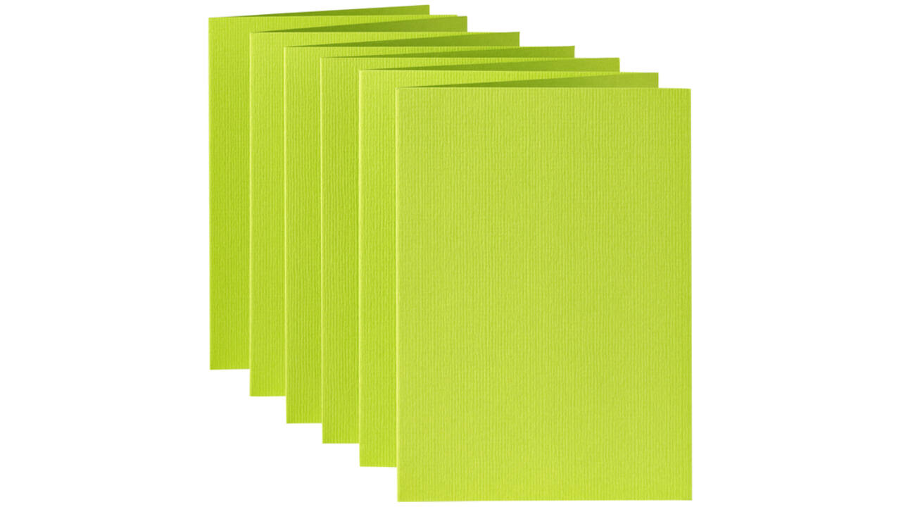 Correspondentiekaart Papicolor dubbel 105x148mm appelgroen pak à 6 stuks