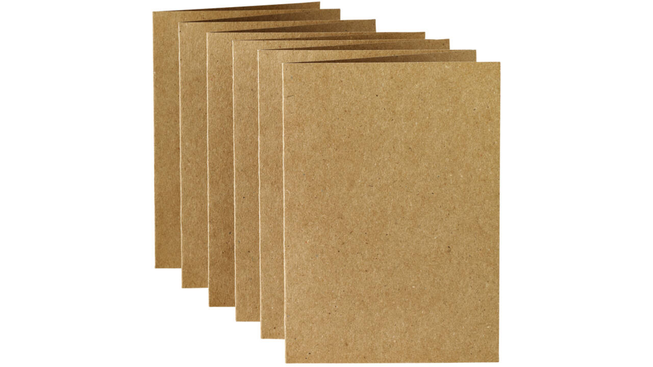 Correspondentiekaart Papicolor dubbel 105x148mm bruin pak à 6 stuks